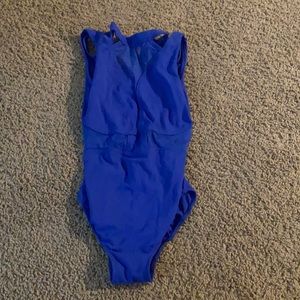 blue adult small five dance wear leotard